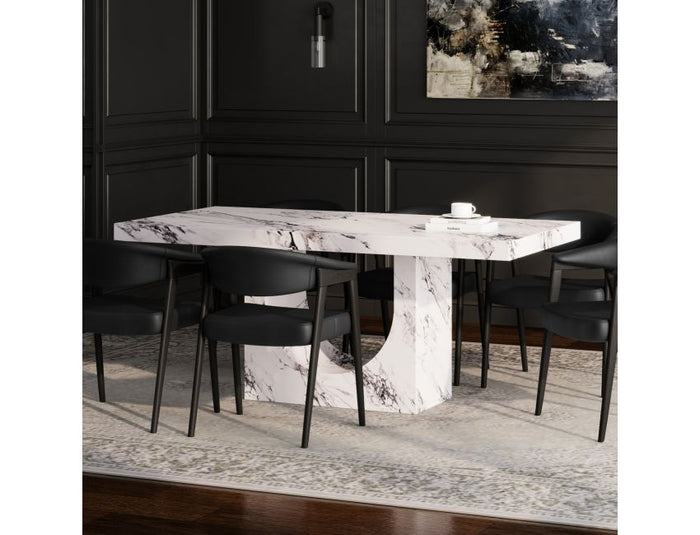 Aurelia Bulgari White Rectangular Dining Table