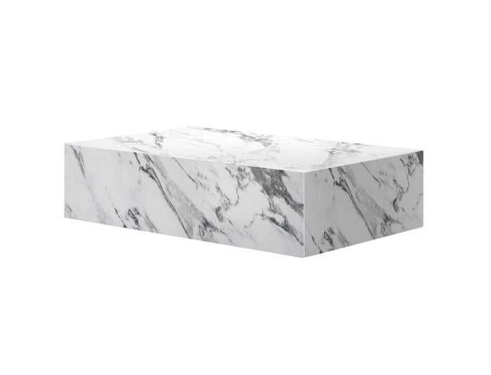 Atticus Bulgari White Rectangular Coffee Table