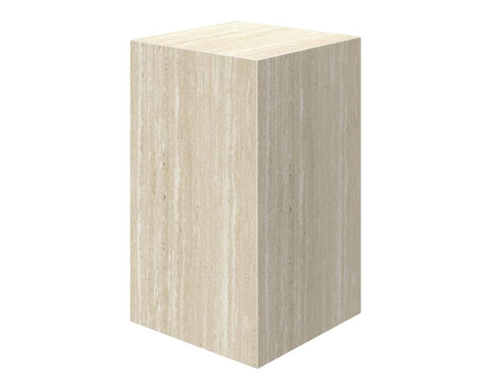Artemis Travertine Tall Accent Table
