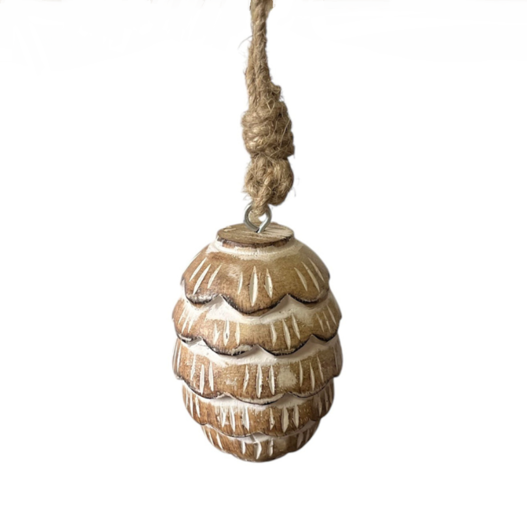 Carved Ornaments  set of 4