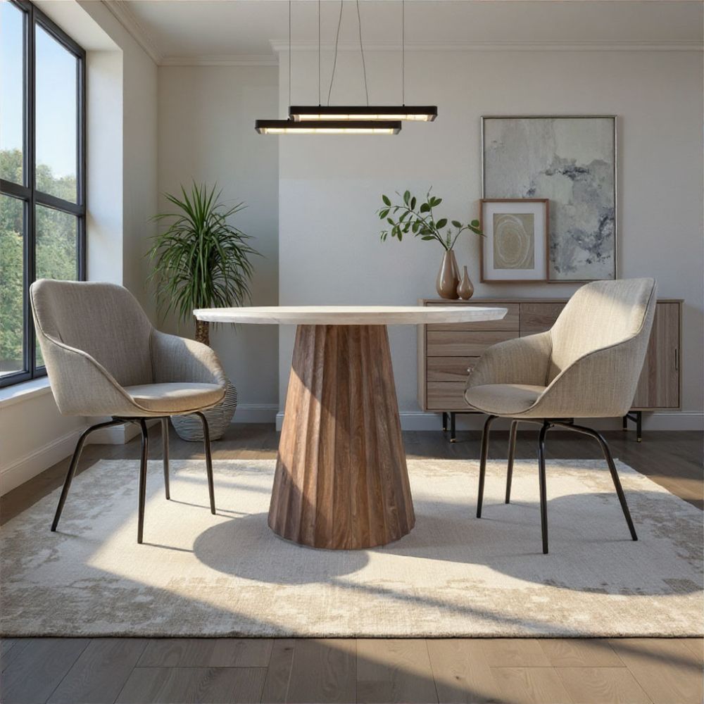 Naveen Condo Dining table in Medium Walnut