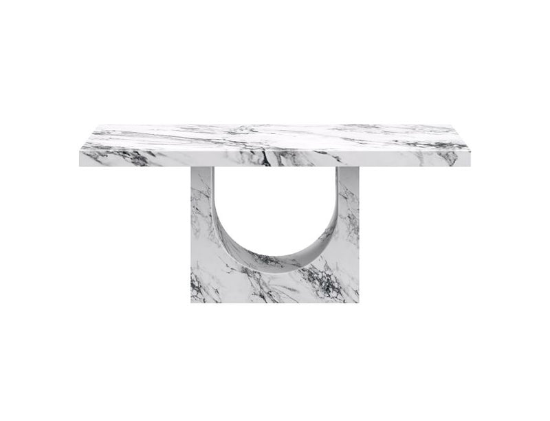 Aurelia Bulgari White Rectangular Dining Table