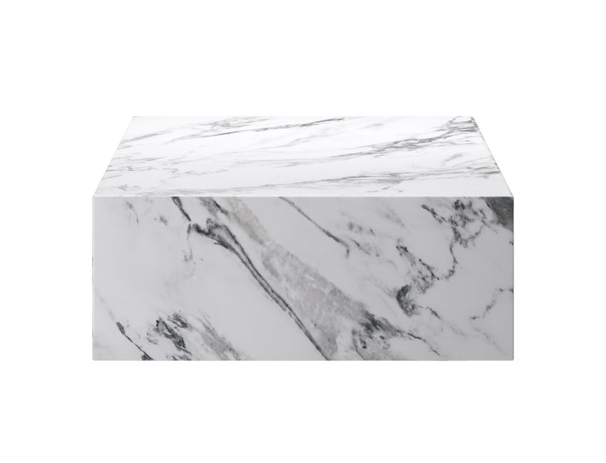 Atticus Bulgari White Rectangular Coffee Table