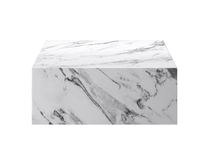 Atticus Bulgari White Rectangular Coffee Table