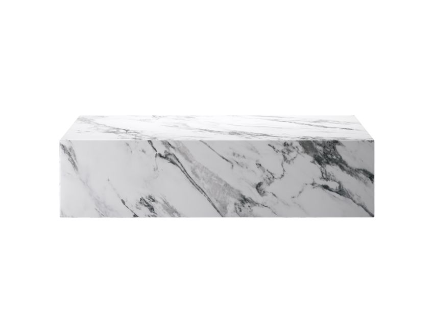Atticus Bulgari White Rectangular Coffee Table