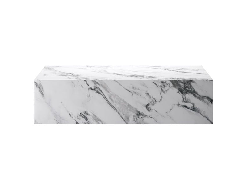 Atticus Bulgari White Rectangular Coffee Table