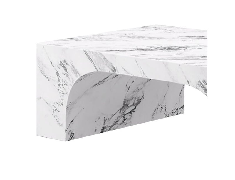 Atticus Bulgari White Arched Rectangular Coffee Table
