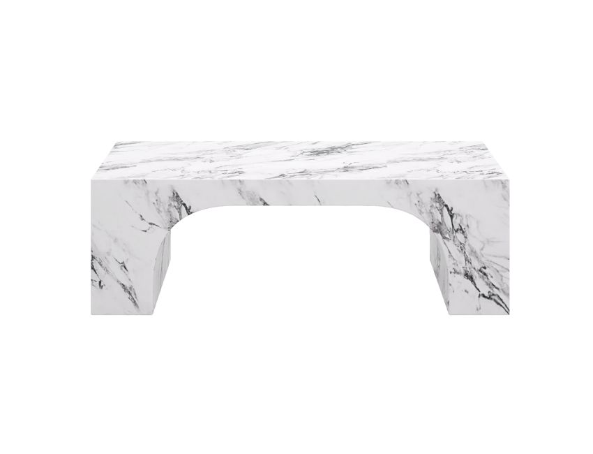 Atticus Bulgari White Arched Rectangular Coffee Table
