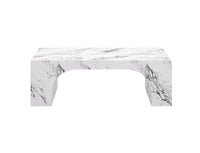 Atticus Bulgari White Arched Rectangular Coffee Table
