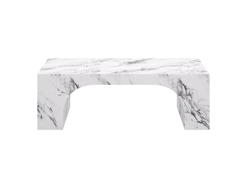 Atticus Bulgari White Arched Rectangular Coffee Table
