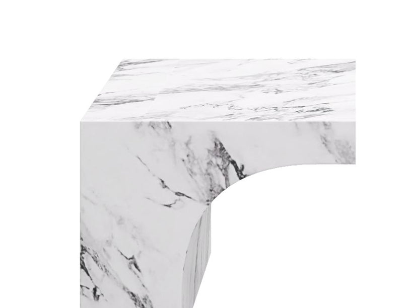 Atticus Bulgari White Arched Rectangular Coffee Table