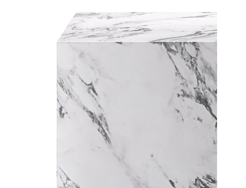 Artemis Bulgari White Square Accent Table