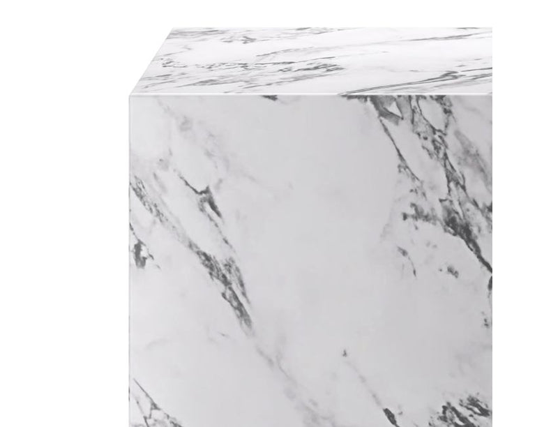 Artemis Bulgari White Square Accent Table