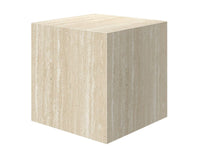 Artemis Contract Grade Square Accent Table in Travertine