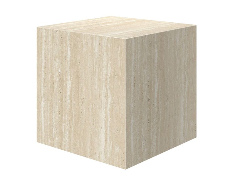 Artemis Contract Grade Square Accent Table in Travertine