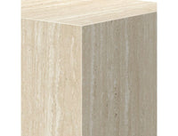 Artemis Contract Grade Square Accent Table in Travertine