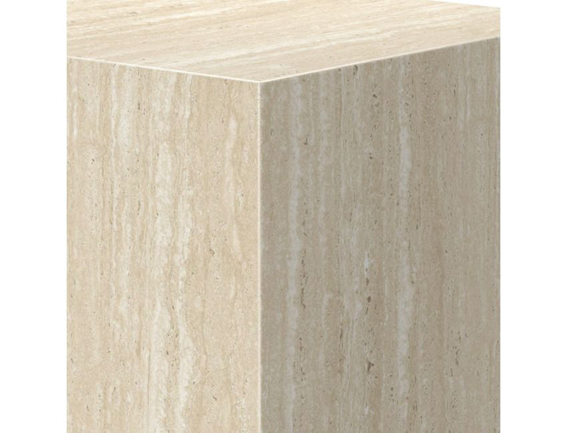 Artemis Contract Grade Square Accent Table in Travertine