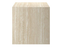 Artemis Contract Grade Square Accent Table in Travertine