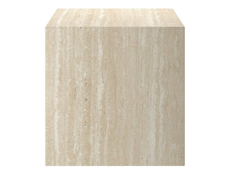 Artemis Contract Grade Square Accent Table in Travertine