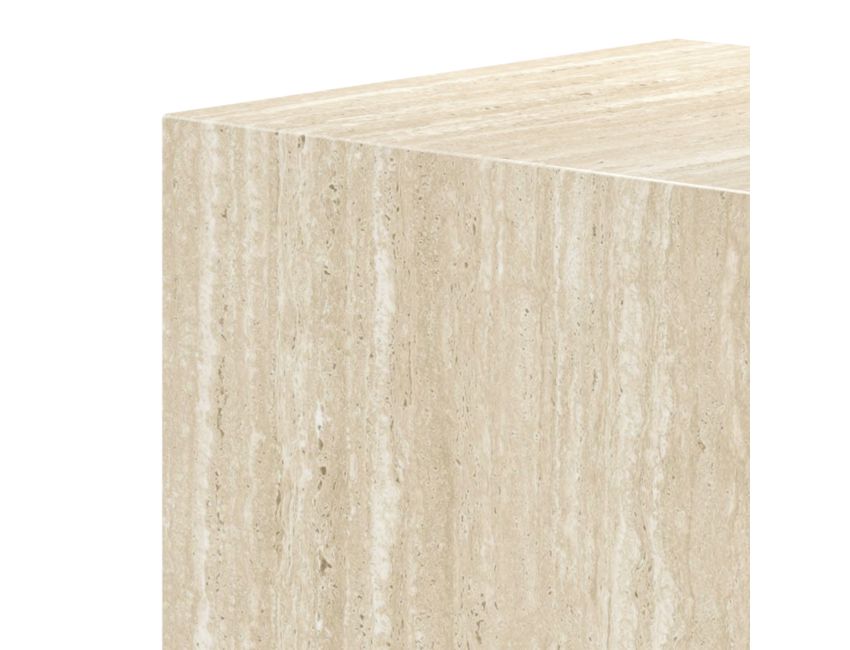 Artemis Contract Grade Square Accent Table in Travertine