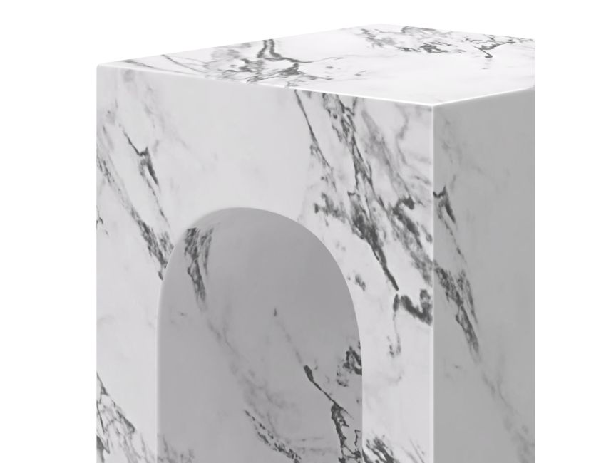 Atticus Bulgari White Arched Accent Table