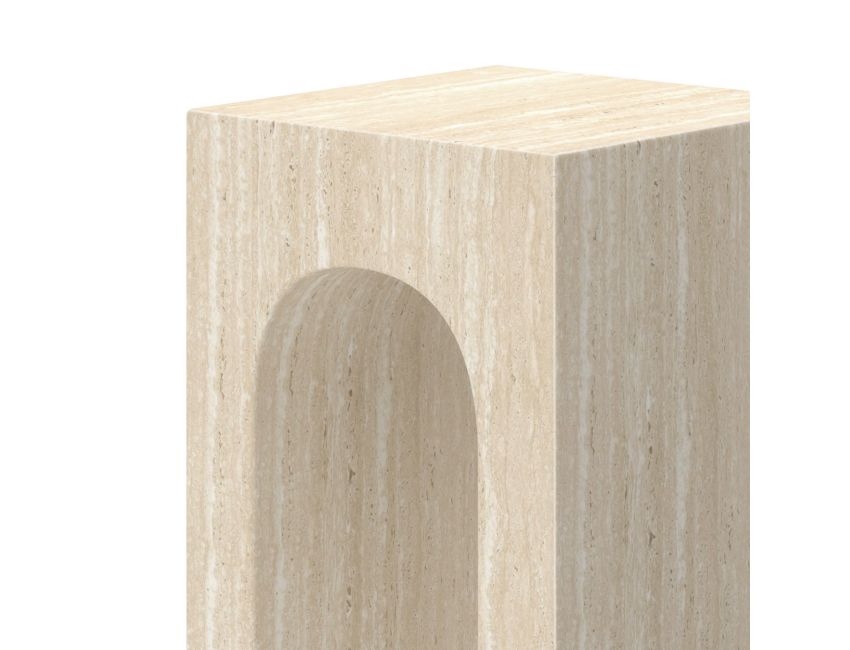 Atticus Travertine Accent Table