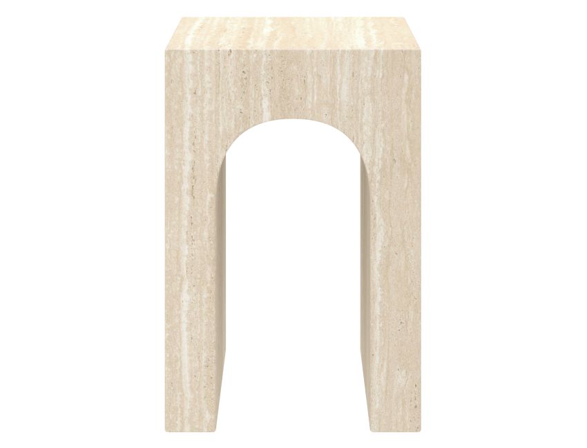 Atticus Travertine Accent Table