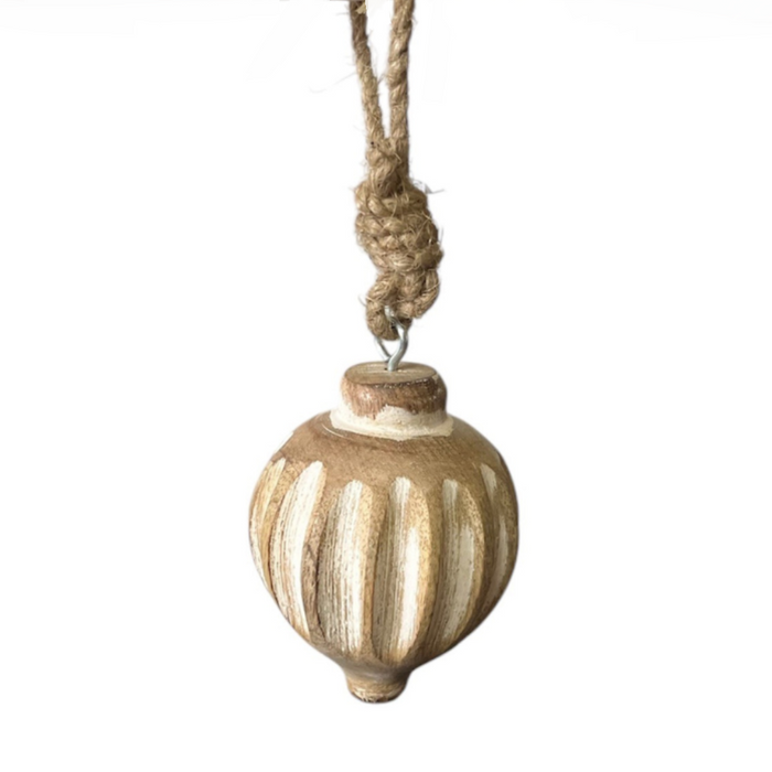 Carved Ornaments  set of 4