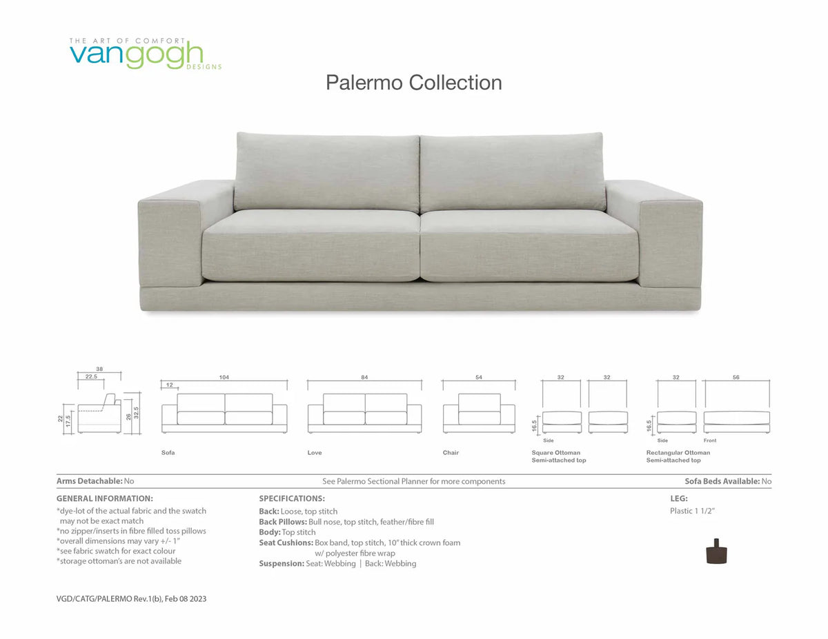 Palermo Sofa/Sectional Collection