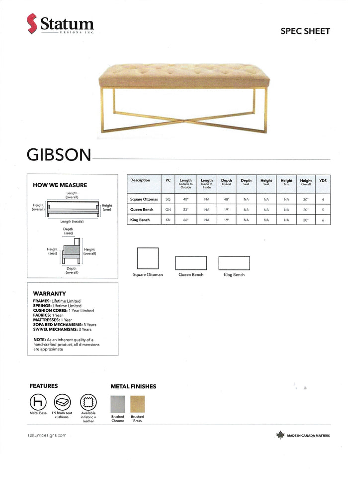 Gibson Bench